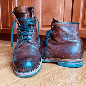 Red Wing Beckman 4579 boots size 11. Re-crafted with Vibram 430 mini-lug sole.